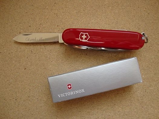 Laserové gravírování nože Victorinox