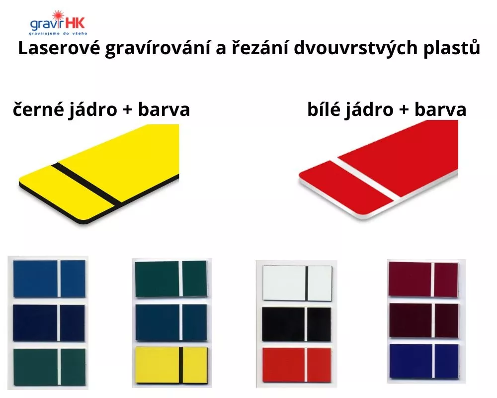 Gravírování do plastů, výroba cedulí a štítků
