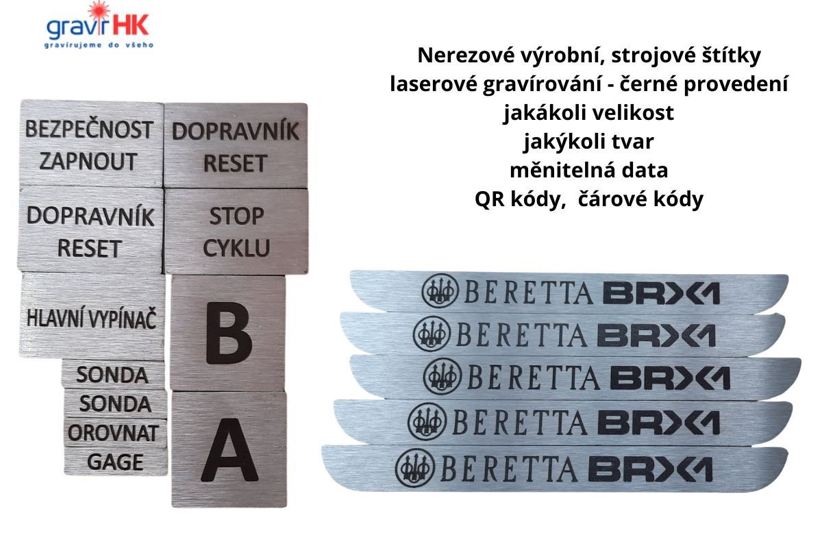 Gravírování do kovu, výroba štítků a cedulí. Laserové gravírování do kovu, výroba nerezových štítků